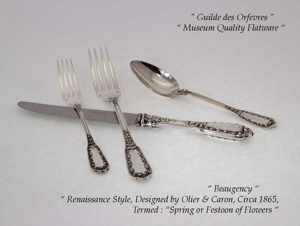 Sterling Silver 4-pc Place-Setting, Beaugency