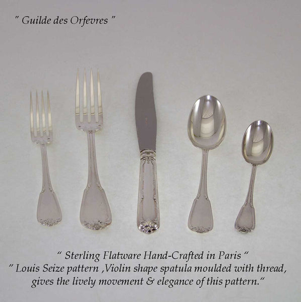 Sterling Silver 5-pc Place-Setting, Chamonix