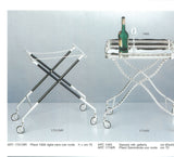 Silver Collapsible Stand & Gallery Tray on Wheel