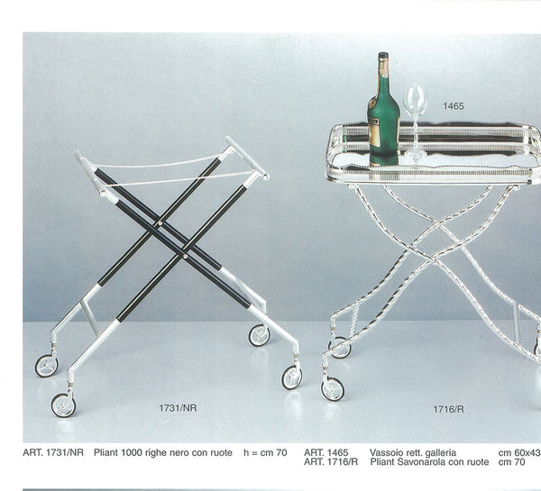 Silver Collapsible Stand (Silver & Wood) on Wheel