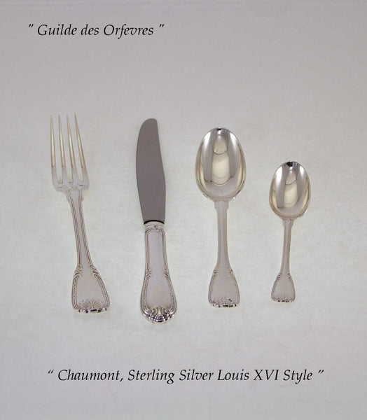 Sterling Silver 4 pc Place-Setting, Chaumont