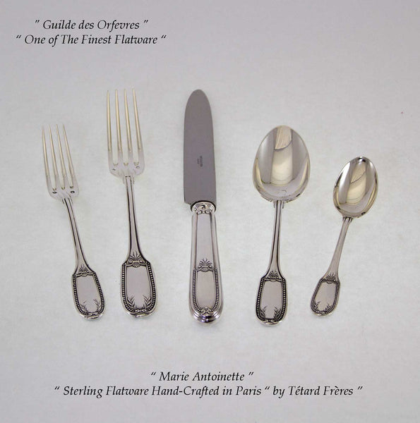 Sterling Silver 5-pc Place-Setting, Marie Antoinette