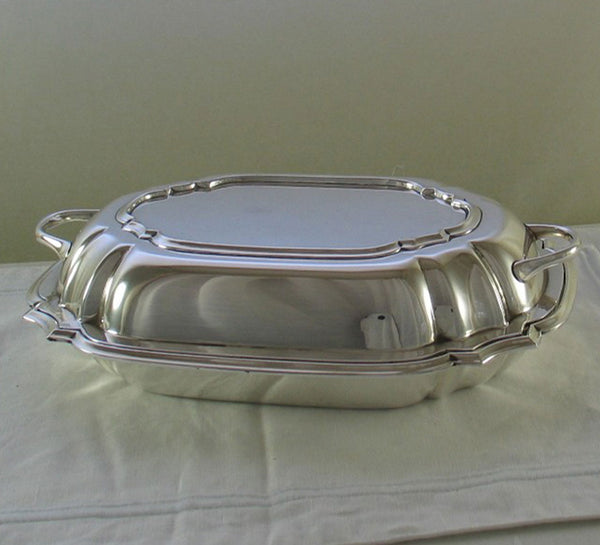 Silver Entree Dish & Cover, Chippendale