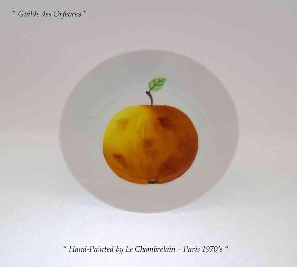 Hand-Painted Dessert Plate, Apple