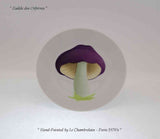 Hand-Painted Dessert Plate, Mushroom