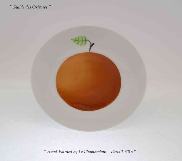 Hand-Painted Dessert Plate, Apple
