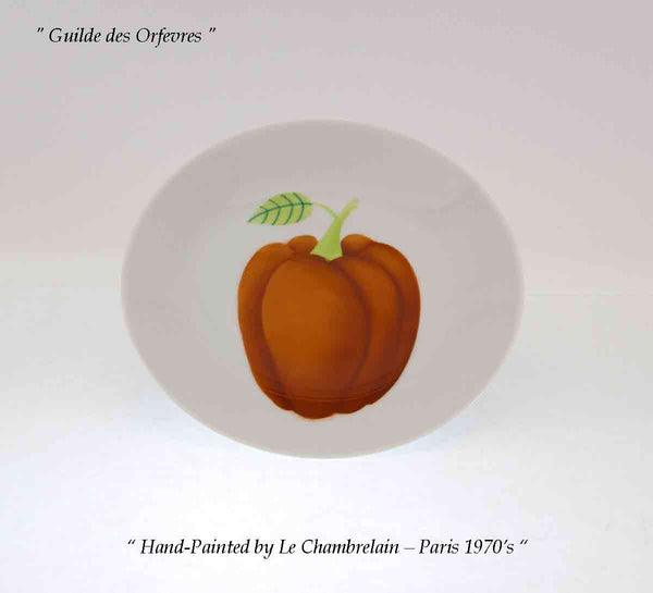 Hand-Painted Dessert Plate, Red Pepper