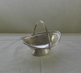 Silver Small Oval Basket Embossed