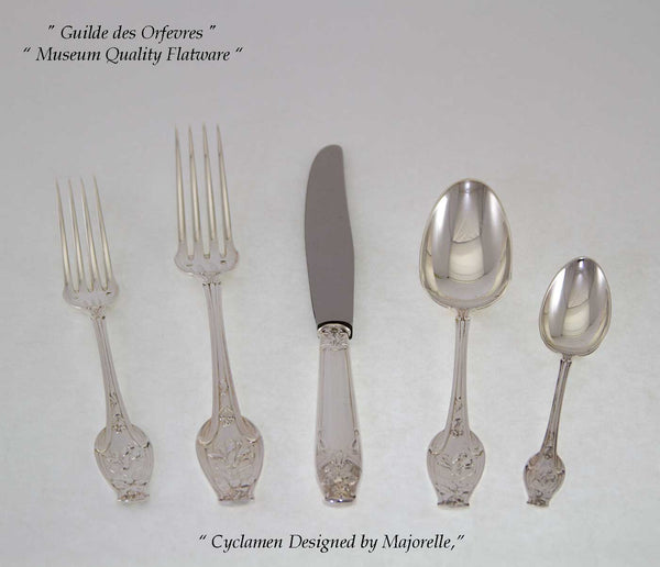 Sterling Silver 5-pc Place-Setting, Touraine-Art Nouveau