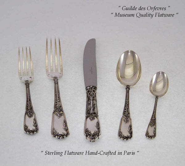 Sterling Silver 5-pc Place-Setting, Chenonceaux
