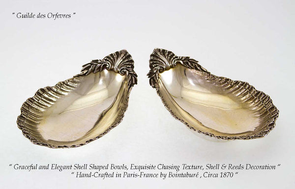 Exquisite Sterling Gilt-Vermeil, Oval Bowls