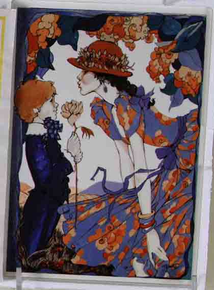 Collectors Porcelain Post Card The Rose Gentlemen