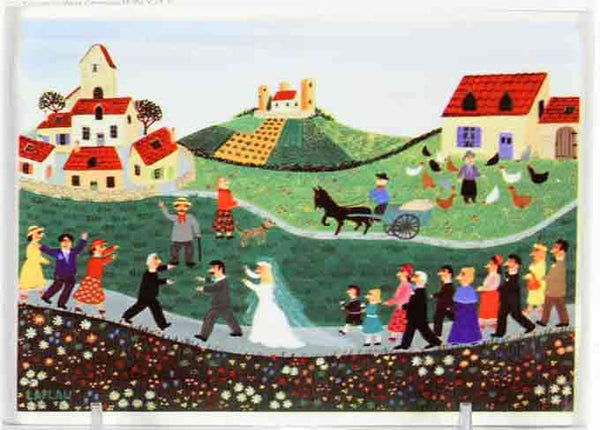 Collectors Porcelain Post Card Wedding Procession