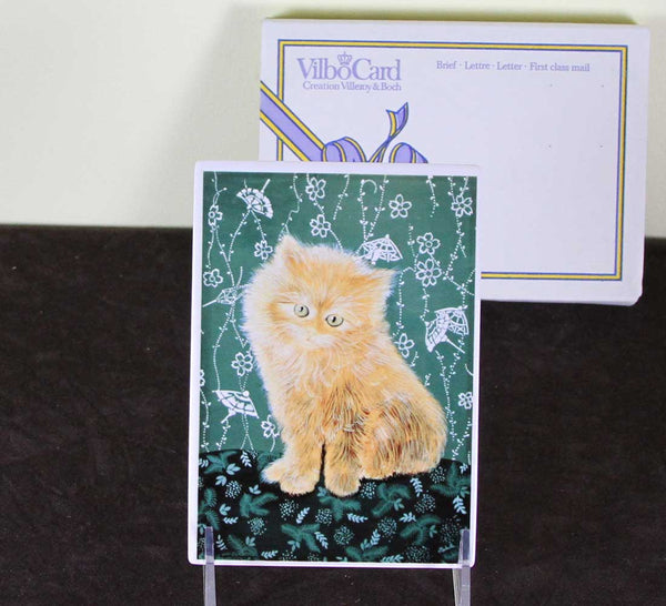 Collectors Porcelain Post Card, Cat