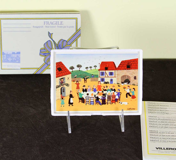 Collectors Porcelain Post Card Village Festival
