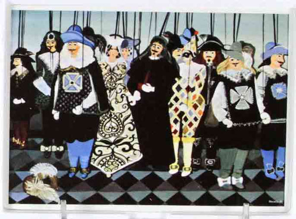 Collectors Porcelain Post Card, Puppets