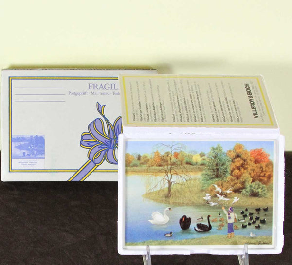 Collectors Porcelain Post Card, Water Fowl