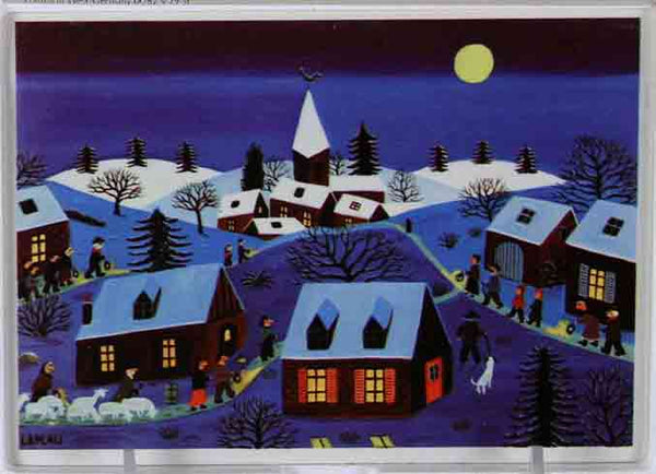 Collectors Porcelain Post Card Midnight Mass, Designed by Gerard C. Laplau