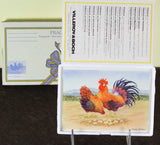 Collectors Porcelain Post Card, Cock-a-Doodle-doo