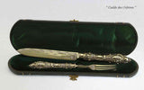 Wonderful Antiques Sterling Gilt Carving Set