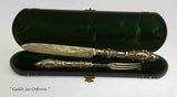 Wonderful Antiques Sterling Gilt Carving Set