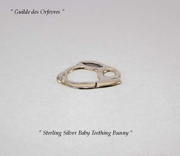 Sterling Silver Baby Teething Bunny