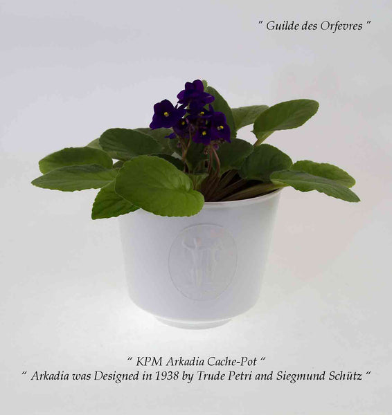 KPM Cache Pot Ceres with Her Daughter Biscuit Porcelain Medallion