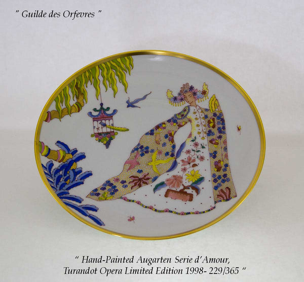 Ltd Edition Cabinet Plate Augarten, Puccini Turandot Opera