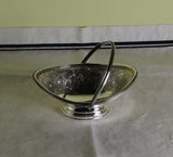 Silver Small Oval Basket Embossed