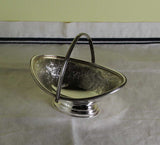 Silver Small Oval Basket Embossed