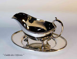 Set of 3 Silver Oval Platter, Entree Dish & Cover, and Gravy Boat