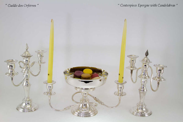 Silver Centerpiece Epergne & Candelabra 11 in.