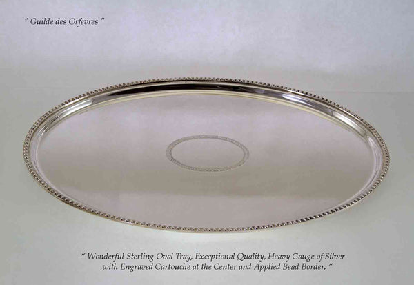 Wonderful Sterling Oval Tray, Exceptional Quality