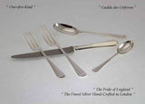 Hand-Forged Sterling Silver 5-pc Place-Setting, Rattail.