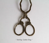 Sterling Silver Cookie Tongs, Chased