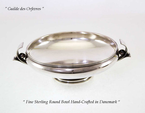 Exquisite Sterling Round Bowl Art Nouveau