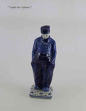 Delft Pair Figurine-Peasants Blue Decoration