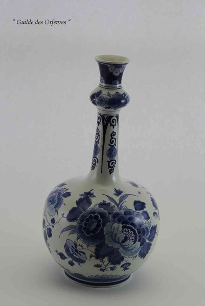 Delft Vase Blue Floral Decoration