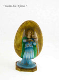 Easter Egg, Large with Angel Painting, Hand-Painted