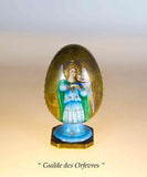 Easter Egg, Large with Angel Painting, Hand-Painted