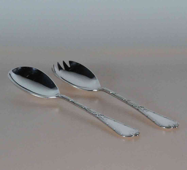 Silver Salad Servers Reed & Ribbon