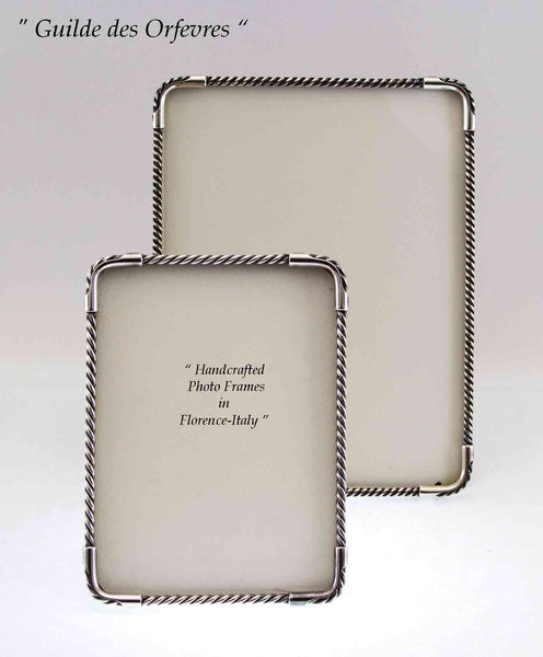 Fine Quality Large & Small Sterling Silver Photo Frames, Rope