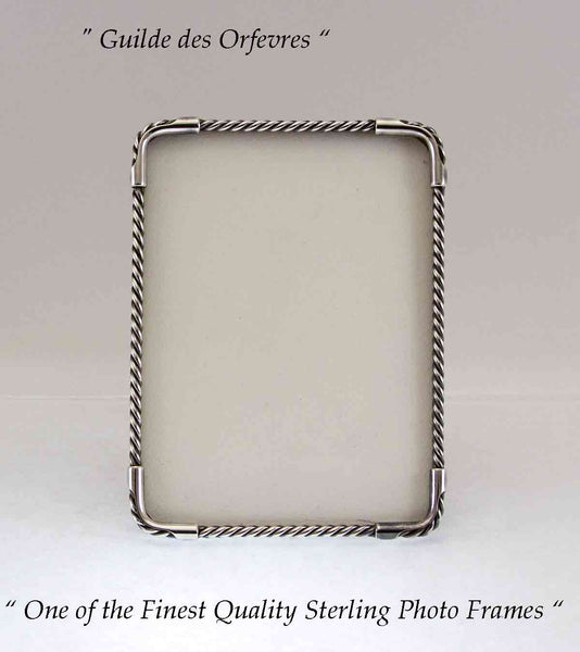 Fine Quality Small Sterling Silver Photo Frame, Rope