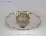 Set of 3 Silver Salvers Scalloped Edge, Gadroon