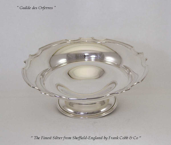 Silver Cake or Macaron Dish Chippendale Mount