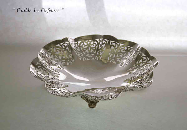 Silver Cake Dish Pierced