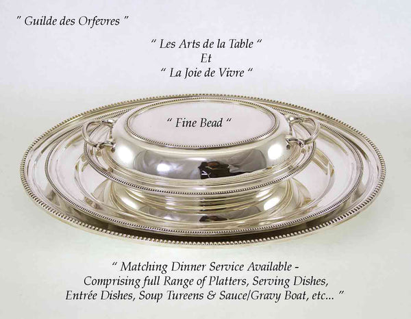 Set of 3 Silver Oval Platters and Entree Dish & Cover