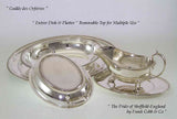 Set of 3 Silver Oval Platter, Entree Dish & Cover, and Gravy Boat