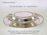 Set of 3 Silver Oval Platters and Entree Dish & Cover