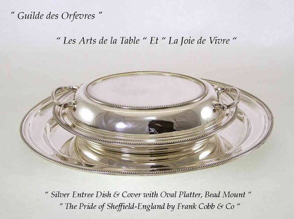 Silver Oval Platter and Entree Dish & Cover